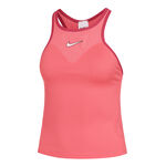 Nike Bekleidung Nike Dri-Fit Court Slam Solid Tank-Top Damen-Koralle,Dunkelrot