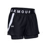 Play Up 2in1 Shorts Damen - schwarz, weiß