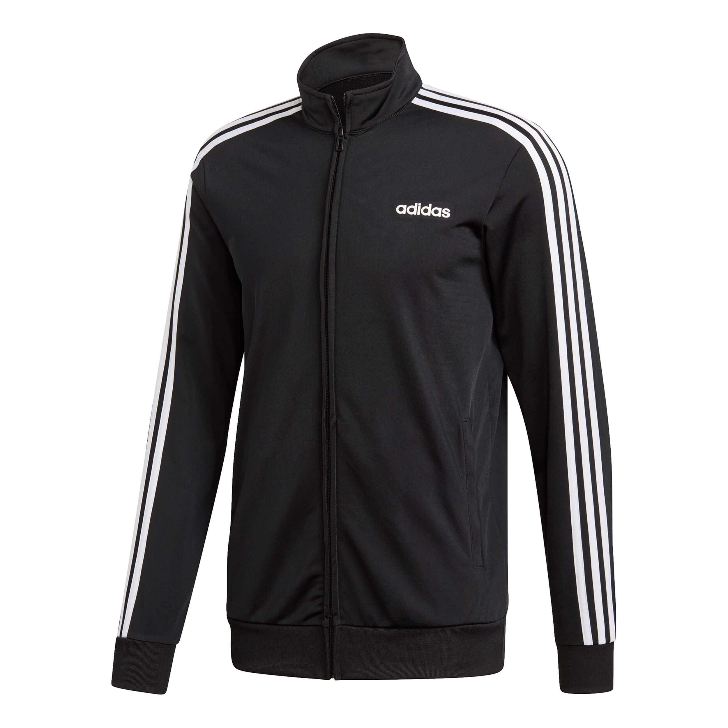 adidas Essentials 3 Stripes Tricot Trainingsjacke Herren Schwarz WeiB online kaufen Tennis Point DE