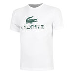 Lacoste Bekleidung Lacoste Urban Print T-Shirt Herren-Weiß