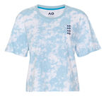 Australian Open Bekleidung Australian Open AO Tie Dye Cropped T-Shirt Damen-Hellblau,Weiß