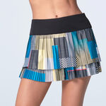 Lucky in Love Bekleidung Lucky in Love Stripe It Up Pleated Rock Damen-Schwarz,Mehrfarbig