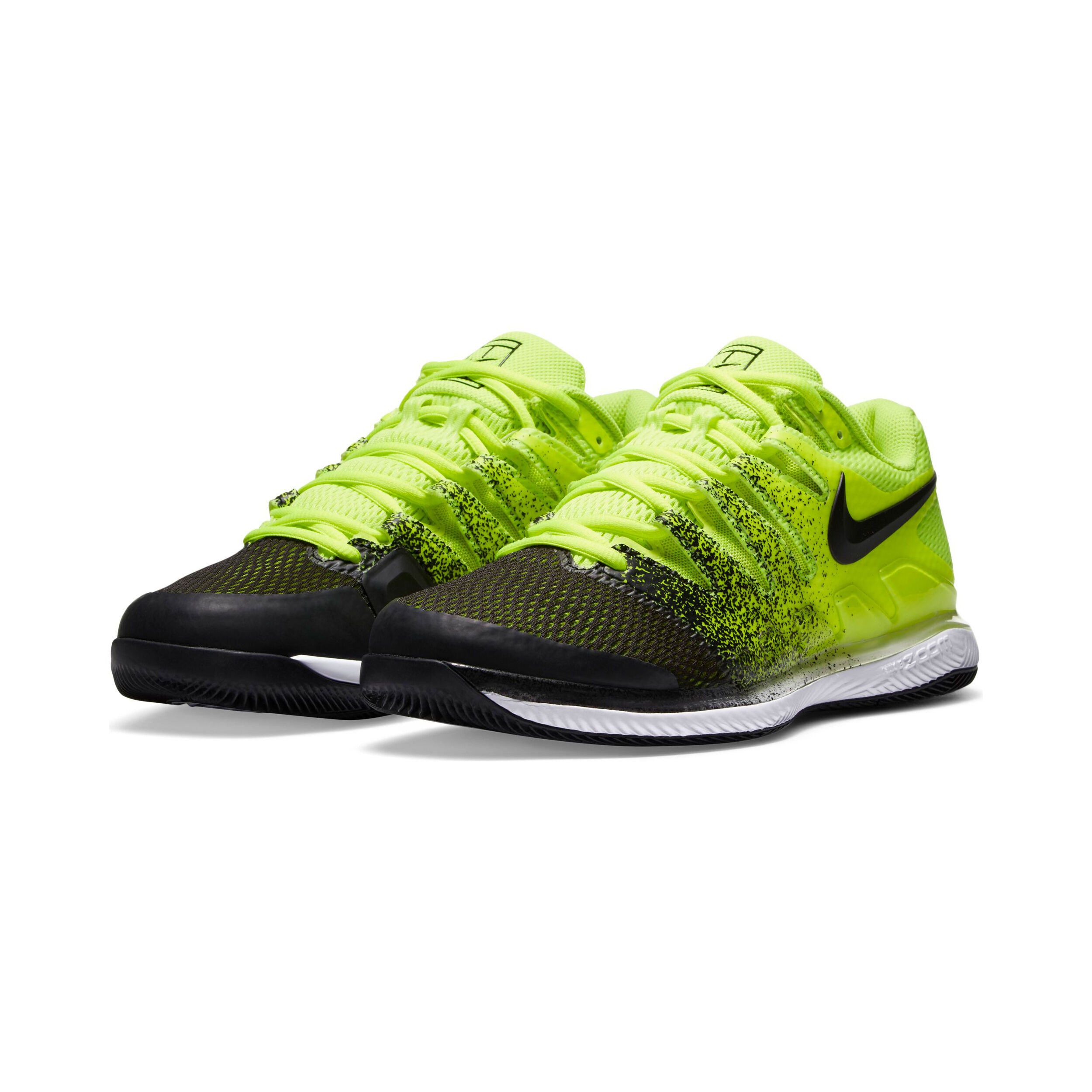 Air Zoom Vapor X HC Allcourtschuh Herren Neongrun Schwarz