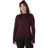 Road Winter Seamless Laufshirt Damen-dunkelrot