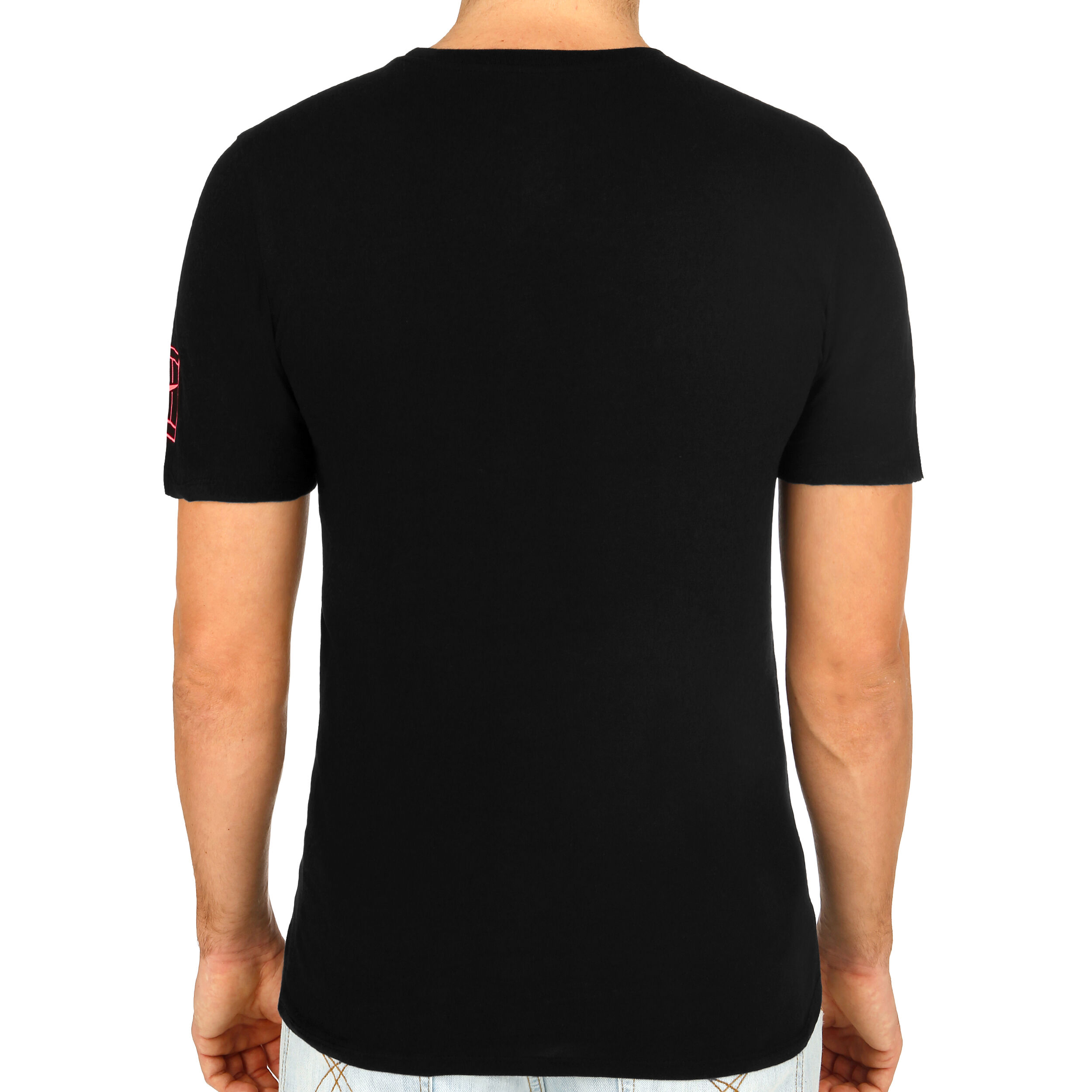 Roger Federer T Shirt Herren Schwarz Koralle