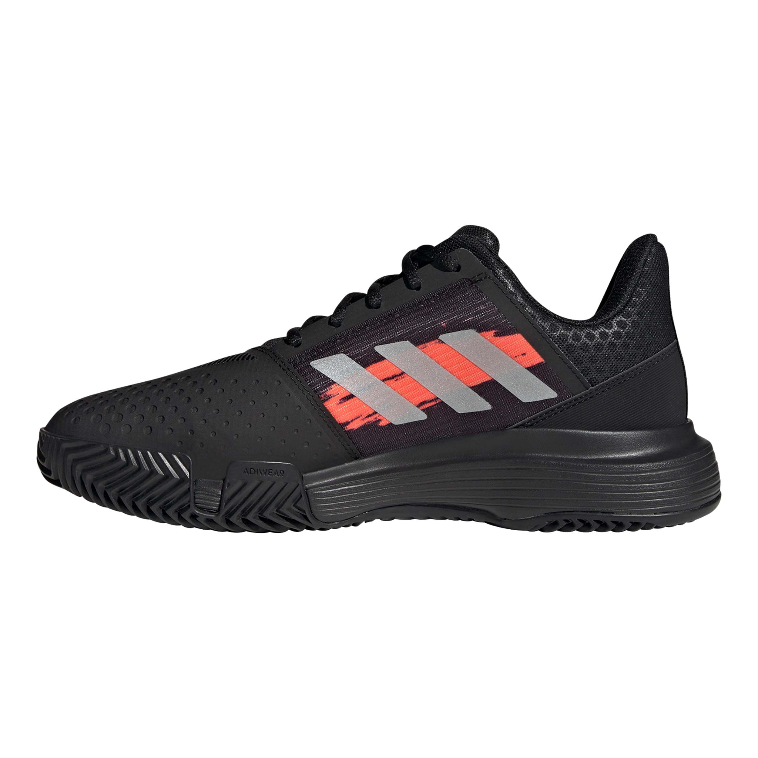 CourtJam Bounce Sandplatzschuh Herren Schwarz Koralle