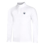 Quiet Please Tennisbekleidung Quiet Please Big Serve 1/4 Zip Longsleeve Herren-Wei&szlig;