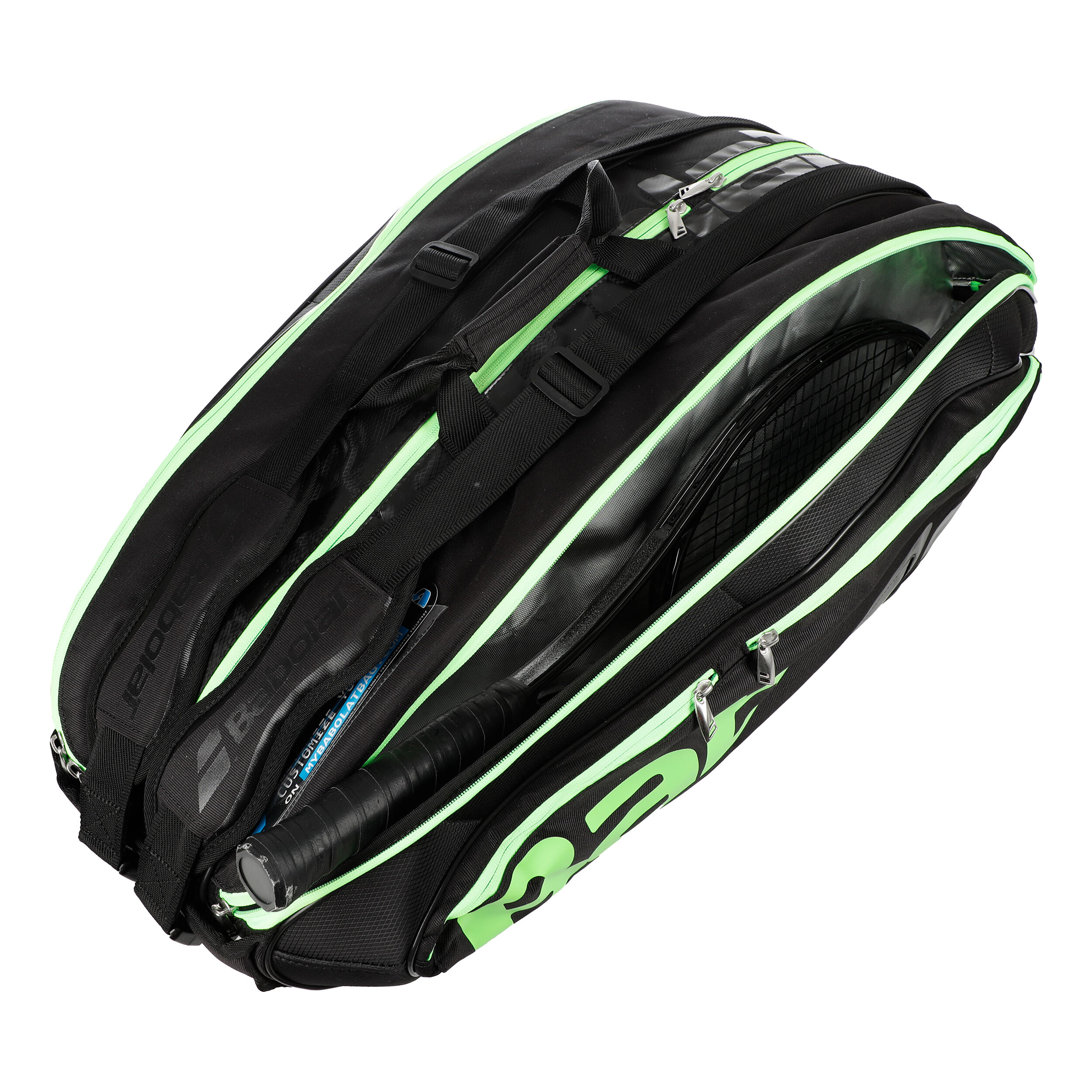 Team Racket Holder X12 Schlagertasche Special Edition Schwarz Grun
