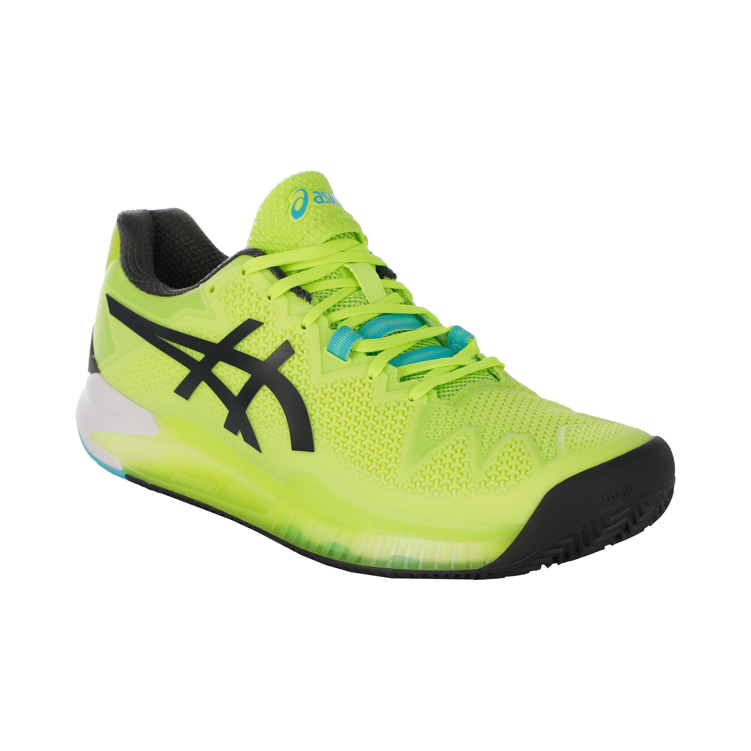 ASICS Gel Resolution 8 Sandplatzschuh Herren Neongrun Schwarz online kaufen Tennis Point DE