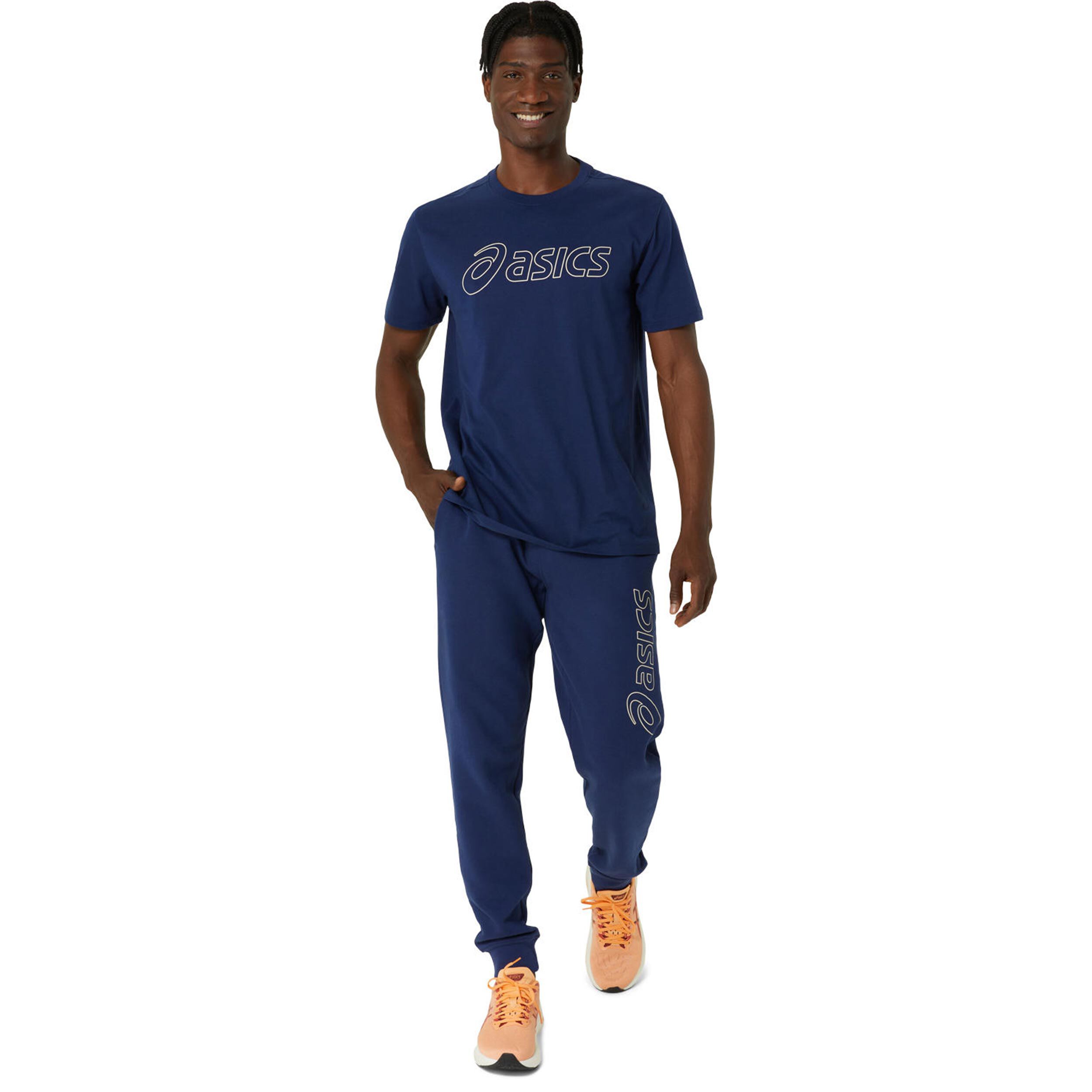 Asics t shirt deepblue new arrivals
