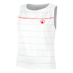 Quiet Please Bekleidung Quiet Please Wild Poach & Stripe Tank-Top Damen-Weiß,Türkis