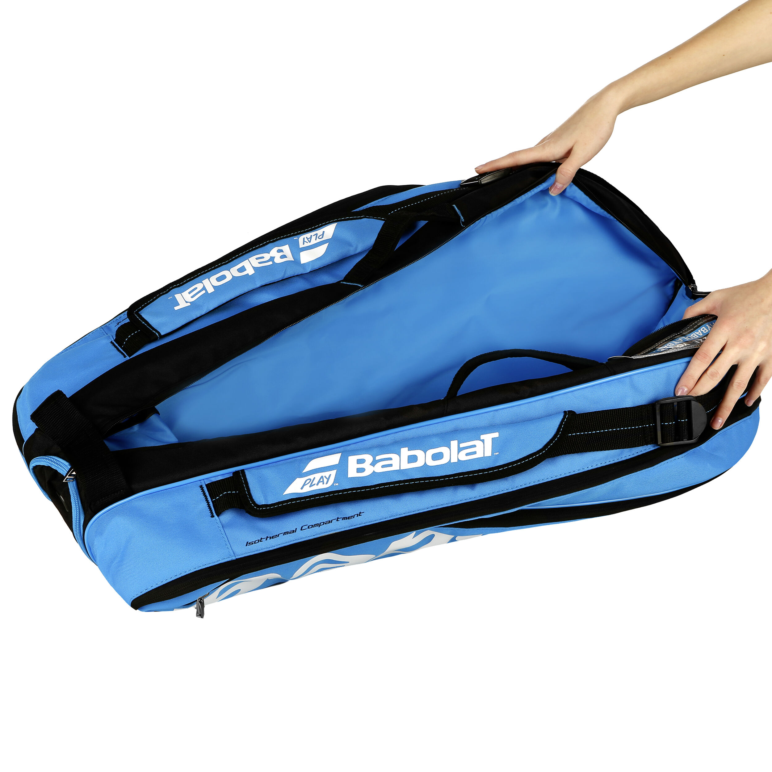Pure Drive Racket Holder X12 Schlagertasche Hellblau Schwarz