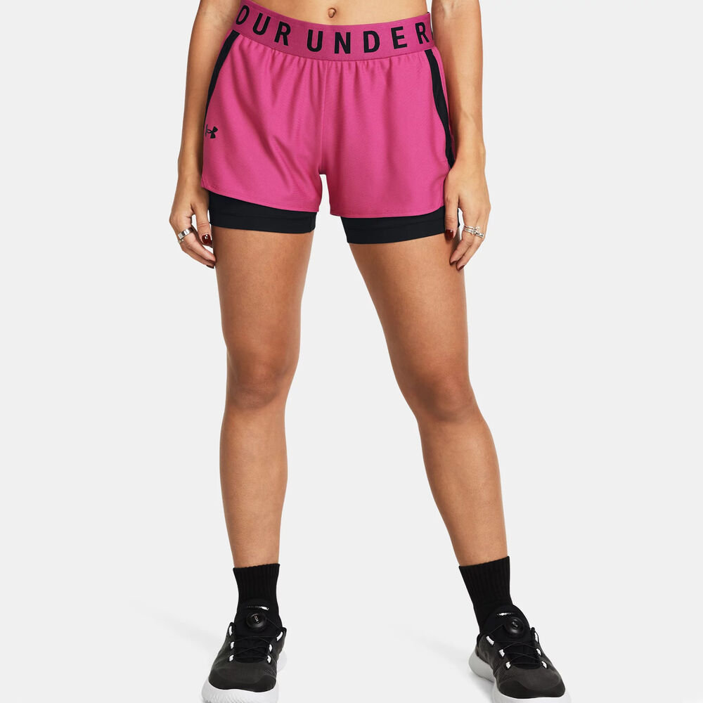 Under Armour Play Up 2in1 Shorts Damen in pink, Größe: XL