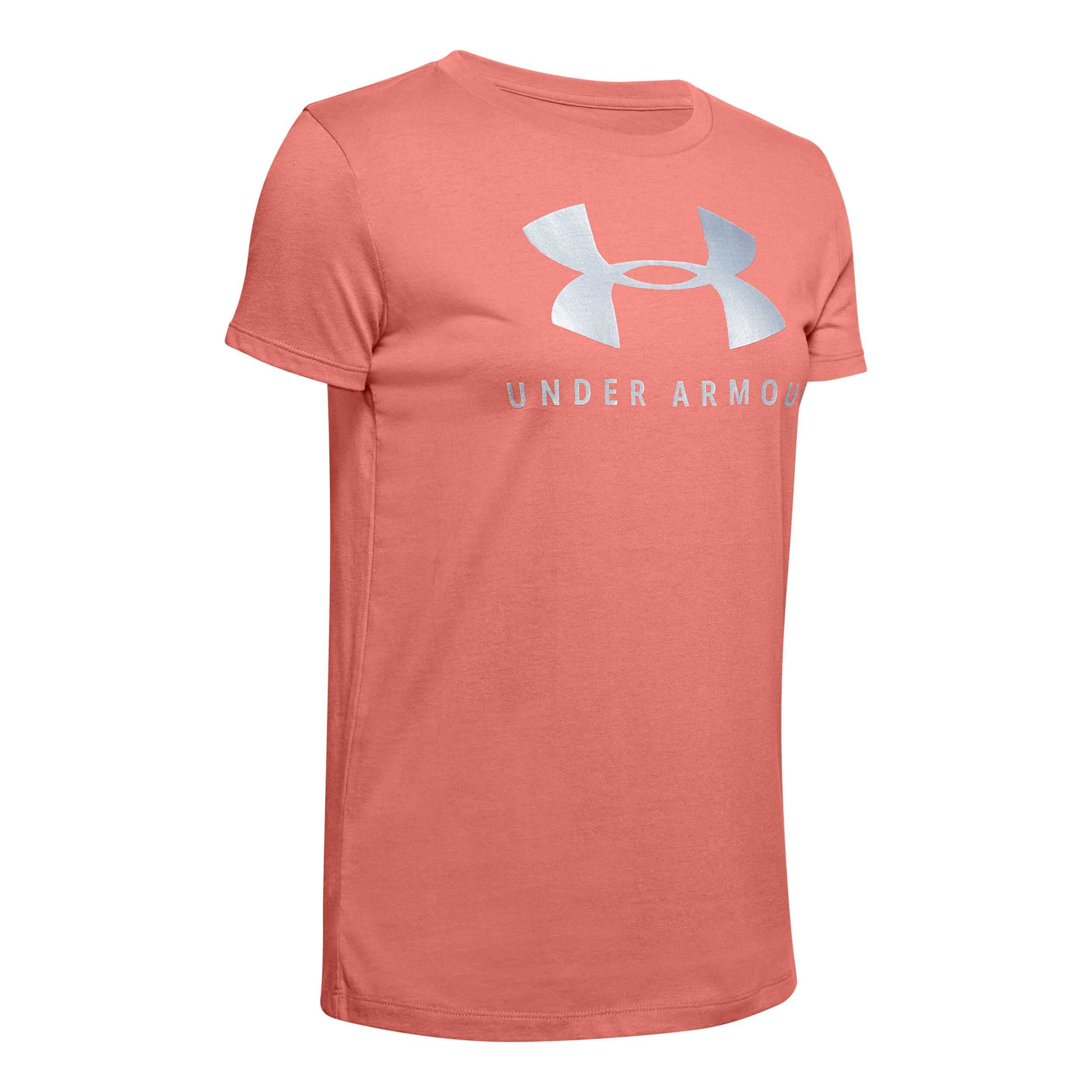 Graphic Sportstyle Classic Crew T Shirt Damen Koralle Silber