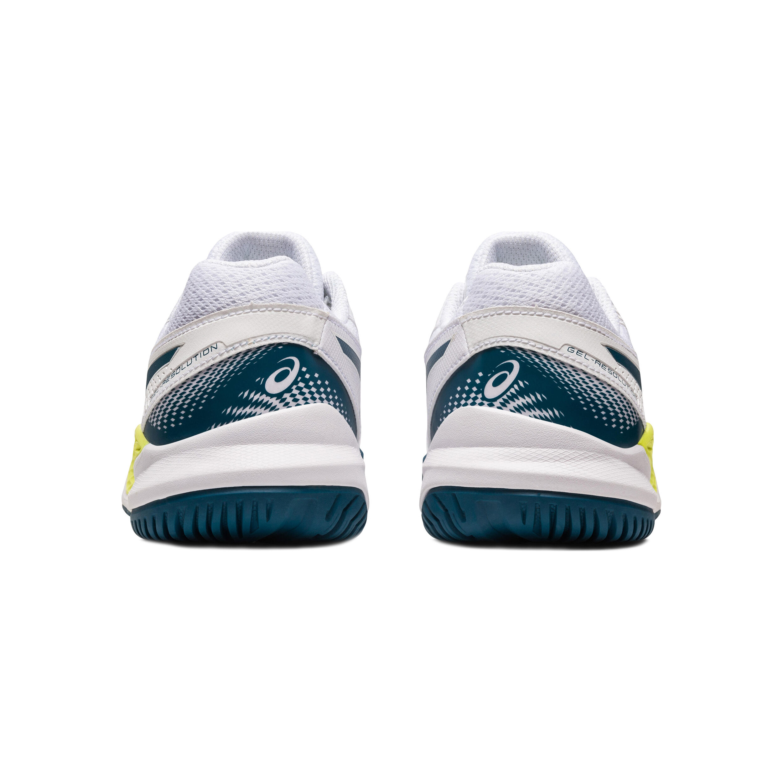 Gel Resolution 9 GS Allcourtschuh Kinder WeiB Petrol