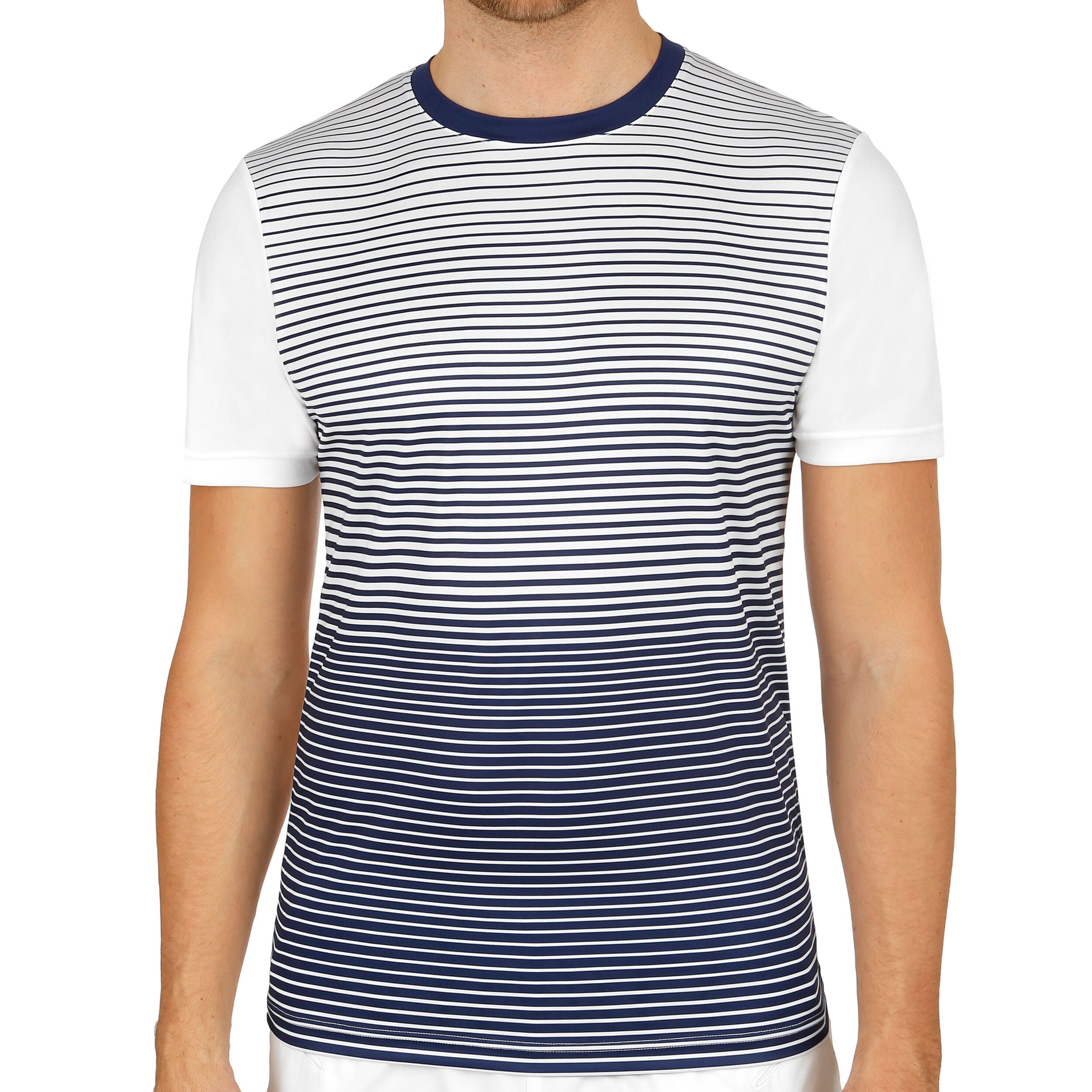 Wilson Herren Team Striped Crew  T-Shirt dunkelblau NEU 
