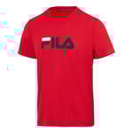 Fila Bekleidung Fila Logo T-Shirt Herren-Rot,Dunkelblau