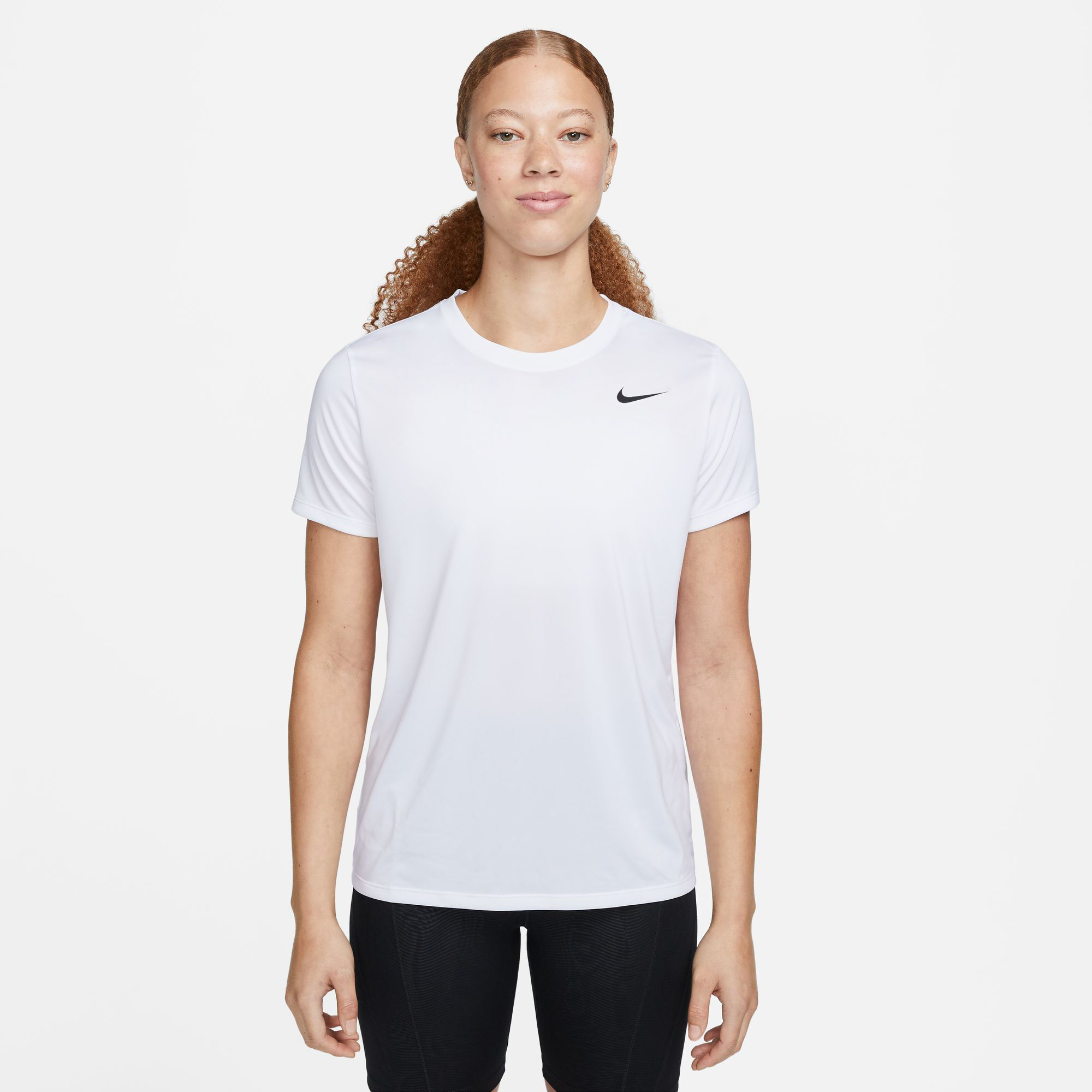 White dri fit shirt womens top