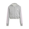 Essentials Crop Sweatjacke Kinder-Grau
