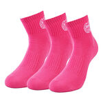 BIDI BADU Bekleidung BIDI BADU Gila Ankle Tech Sportsocken 3er Pack-Pink,Weiß