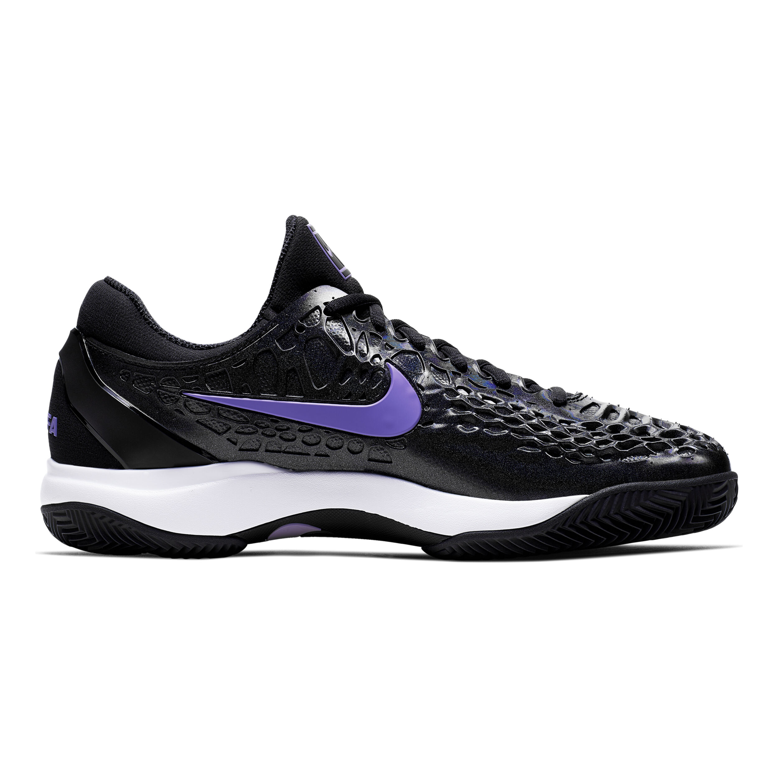 Rafael Nadal Zoom Cage 3 Clay Sandplatzschuh Herren Schwarz Flieder