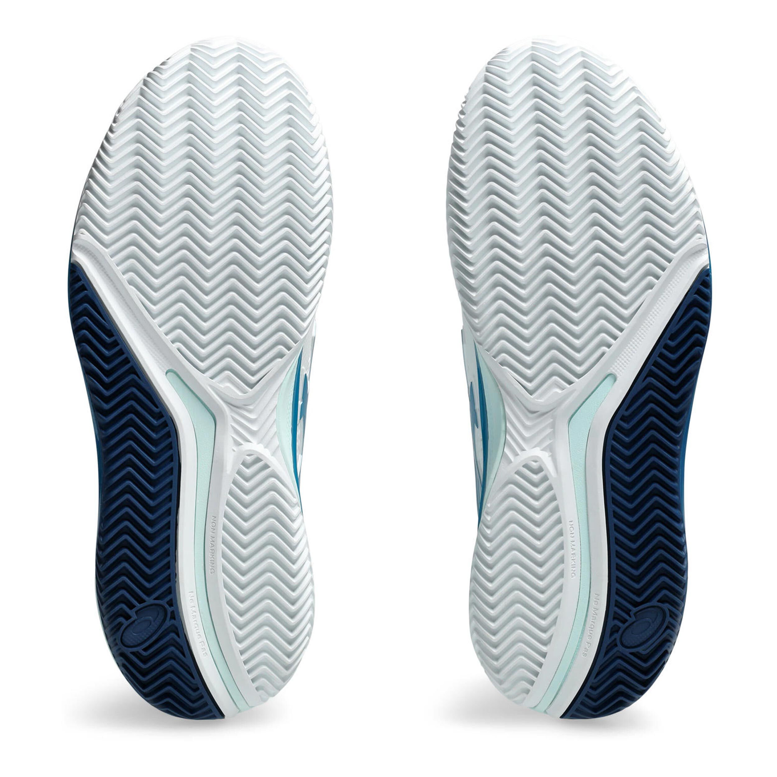 Gel Resolution 9 Clay Sandplatzschuh Damen WeiB Blau