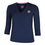 BIDI BADU Bekleidung BIDI BADU Crew V-Neck Longsleeve Damen-Dunkelblau