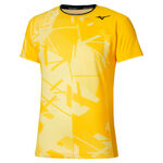 Mizuno Tennisbekleidung Mizuno Daybreakers Shadow Graphic T-Shirt Herren - gelb, 