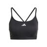 Aeroreact Training 3 Stripes Sport-BH Damen-Schwarz