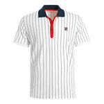 Fila Bekleidung Fila Stripes Polo Herren-Weiß,Dunkelblau