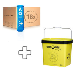 18 x Australian Open 4 PET mit Balleimer eckig