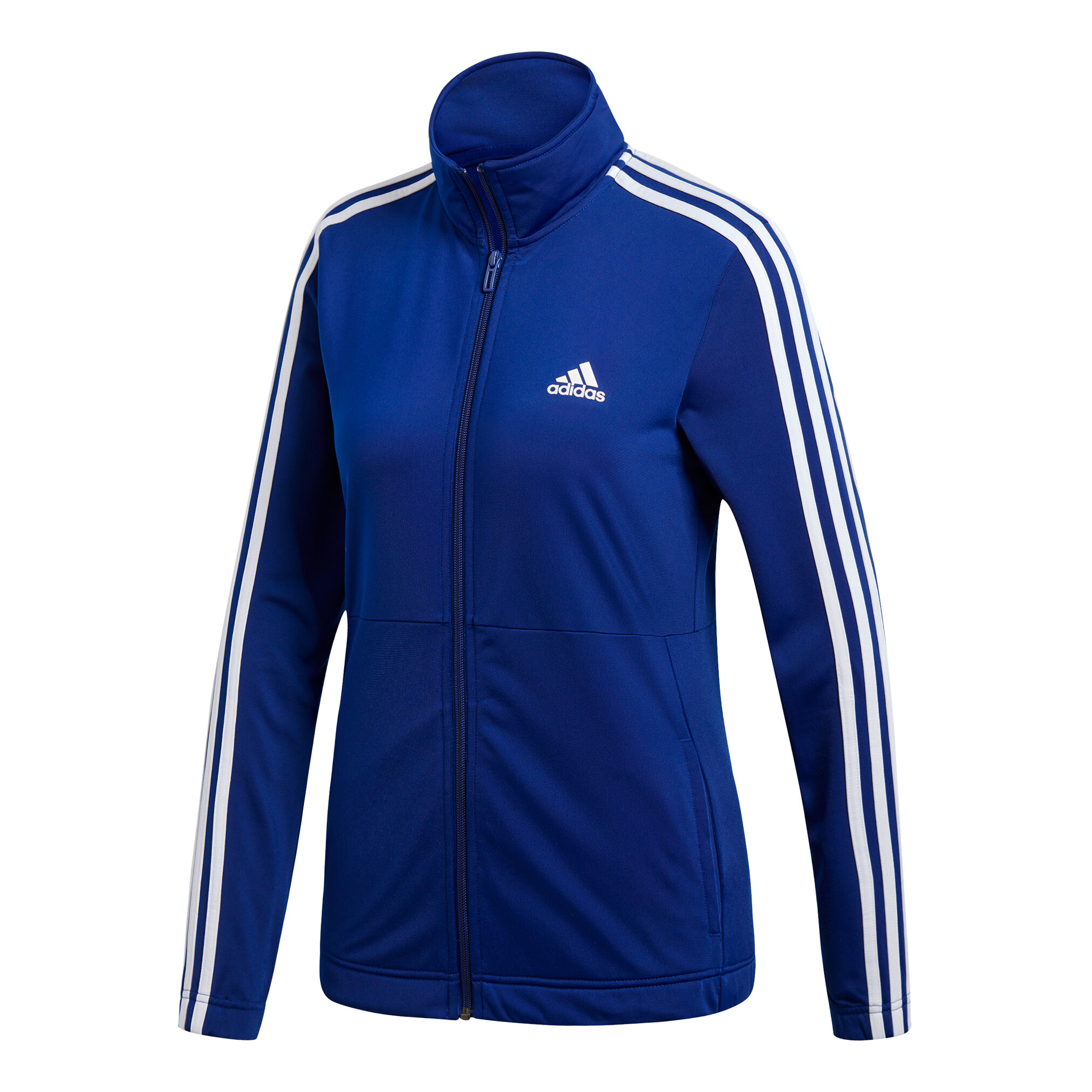 adidas Back2Basic 3 Stripes Trainingsanzug Damen Blau adidas Back2Basic 3 Stripes Trainingsanzug Damen Blau