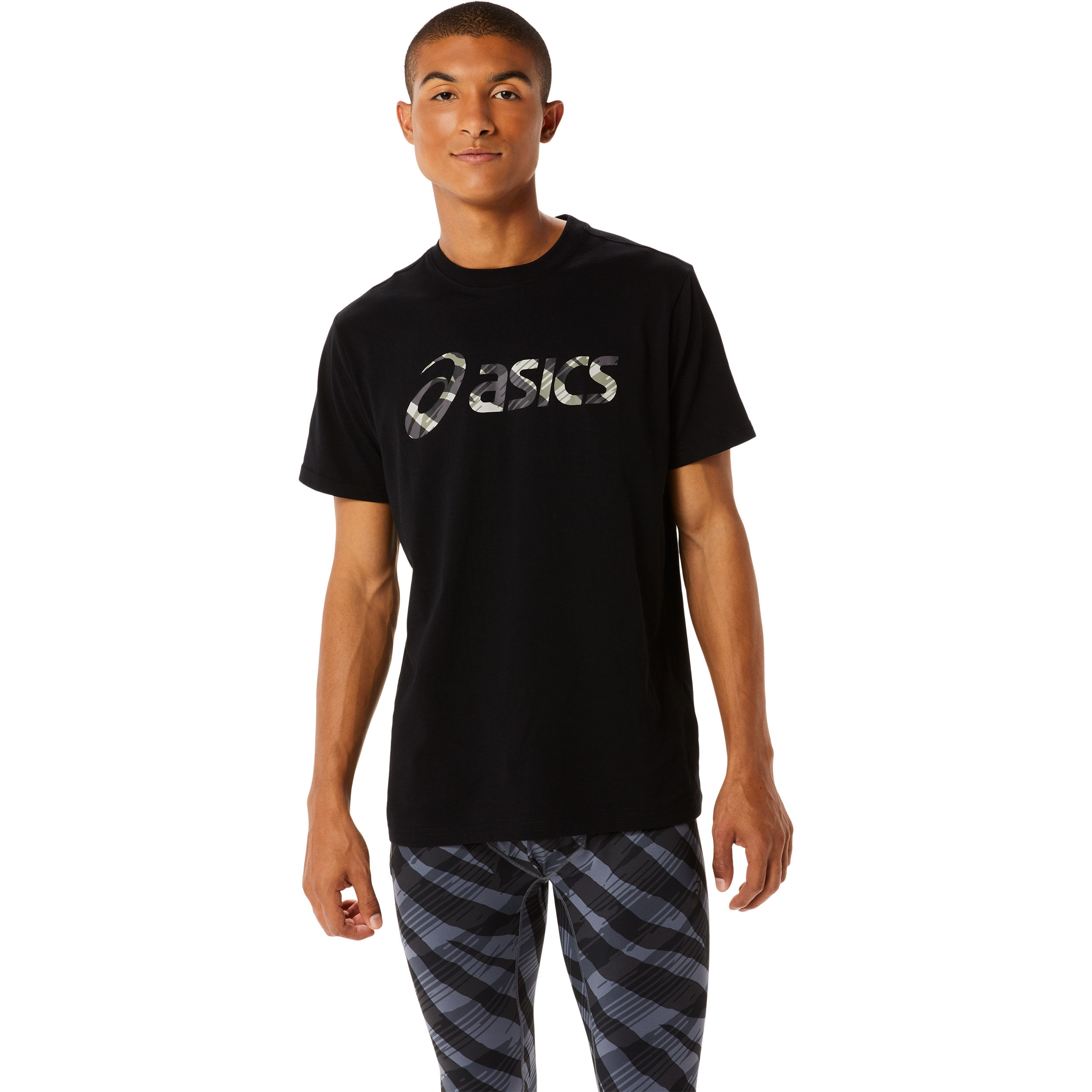 Wild Camo T Shirt Herren Schwarz