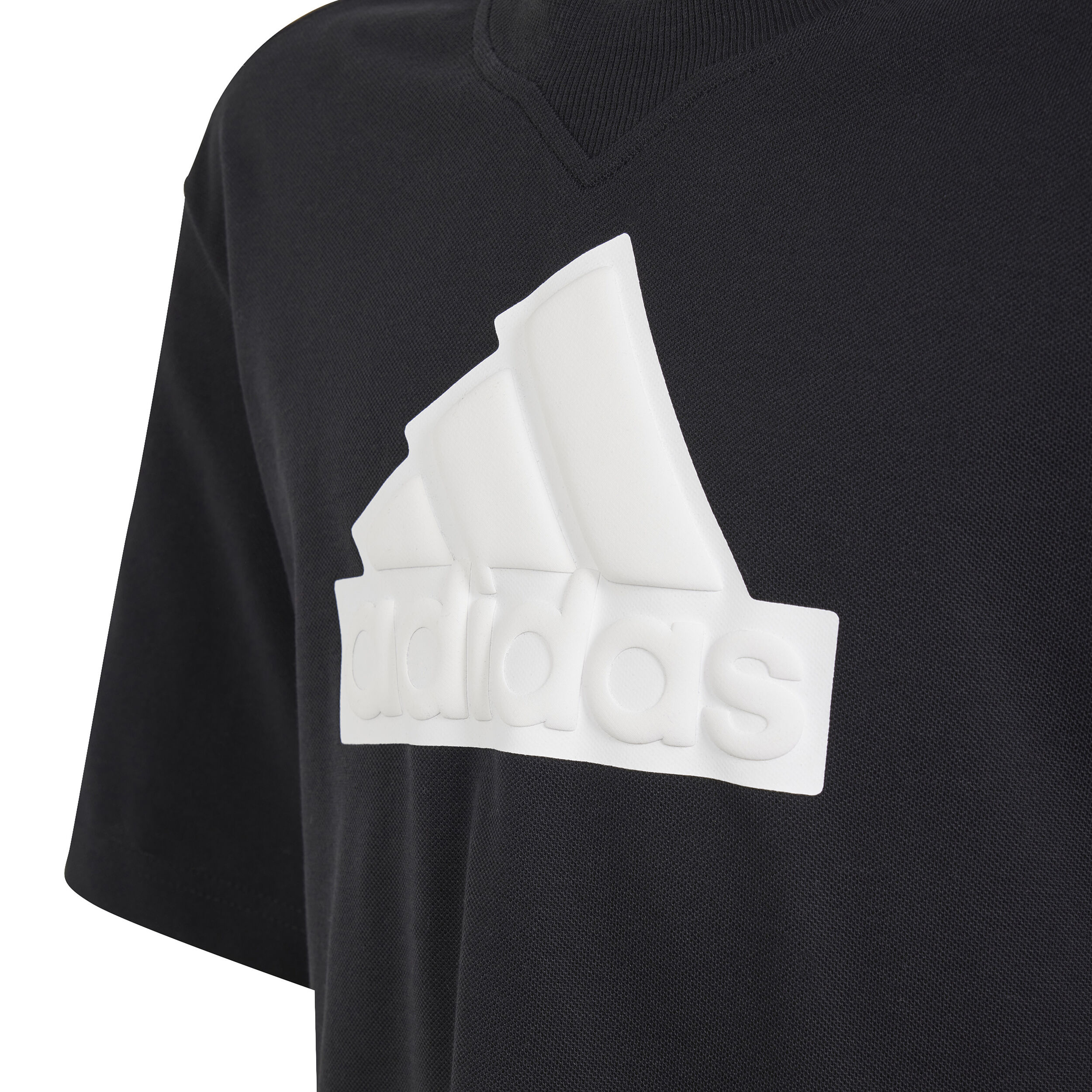 Logo T Shirt Jungen Schwarz WeiB