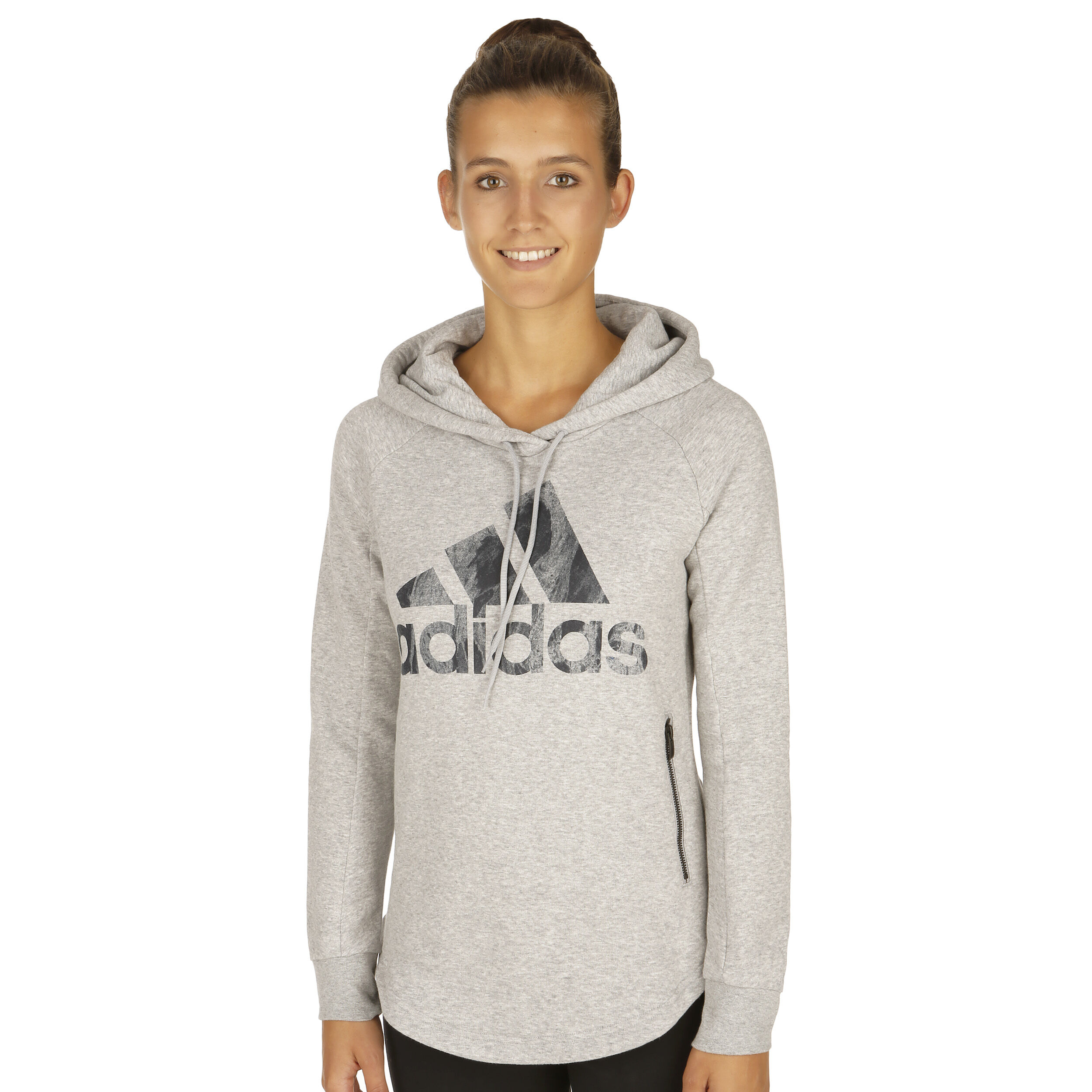 adidas Sport ID Over Head Hoody Damen Hellgrau online adidas Sport ID Over Head Hoody Damen Hellgrau online