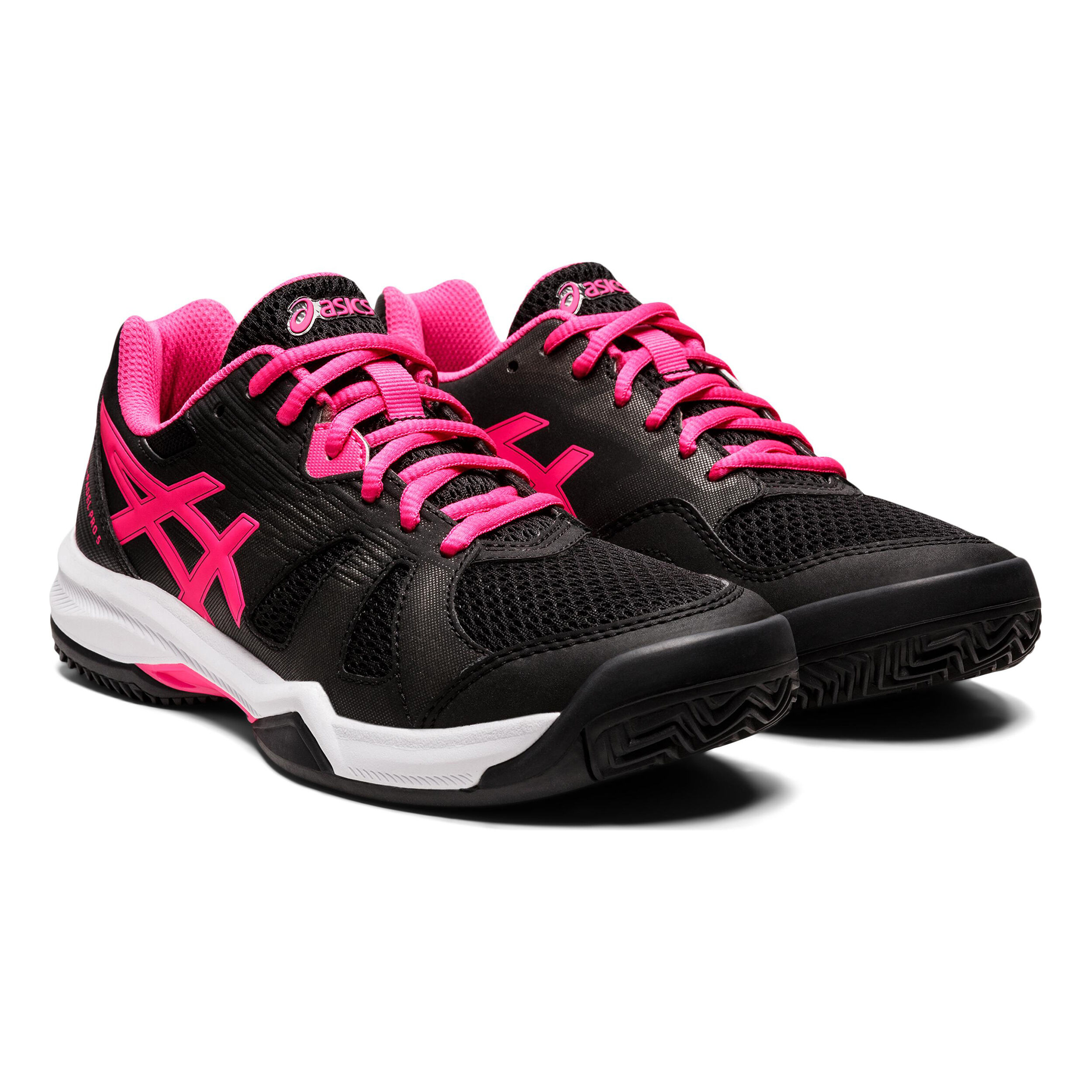 Gel Padel Pro 5 Padelschuh Damen Schwarz Pink
