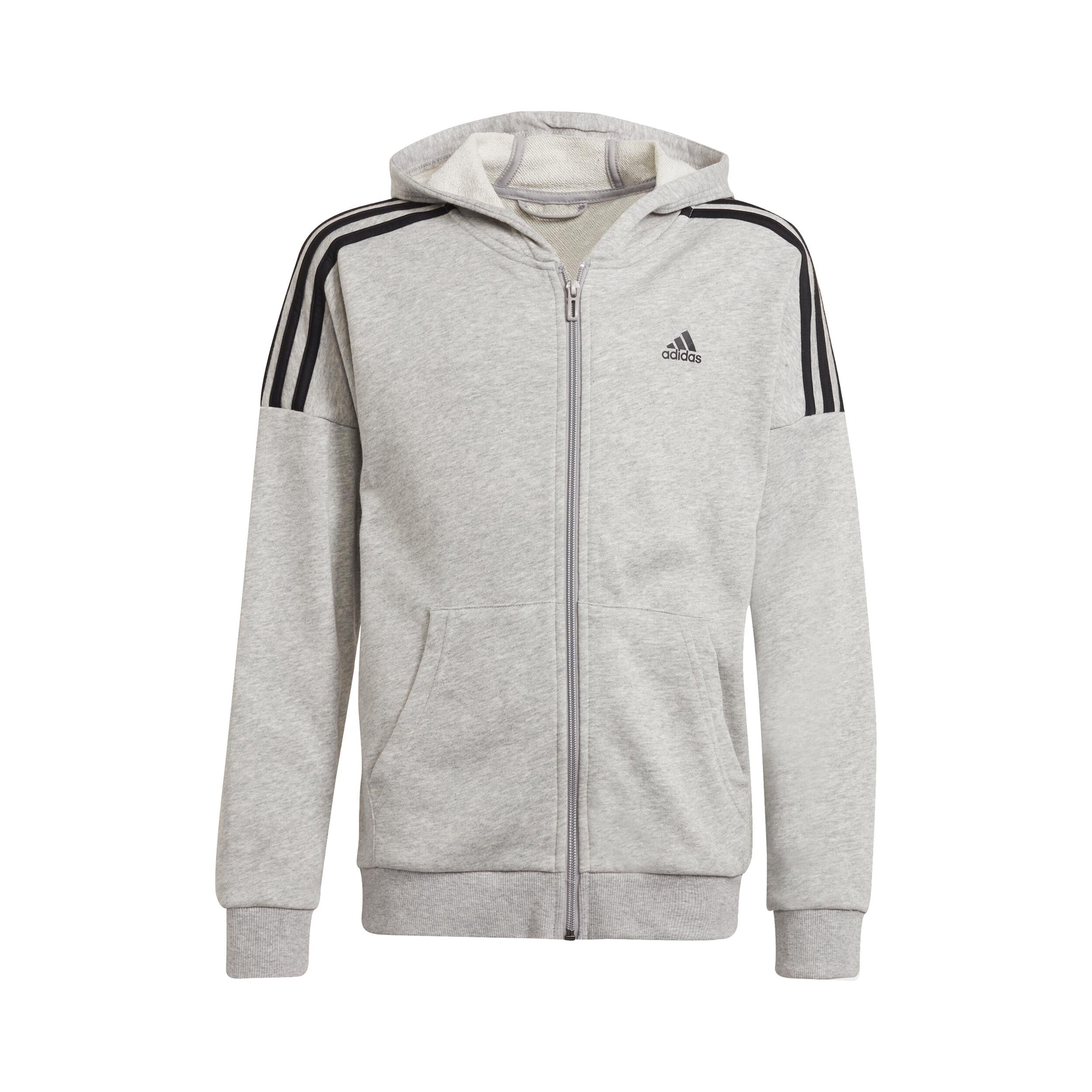 adidas Cotton Trainingsanzug Jungen Hellgrau Schwarz online kaufen Tennis Point DE