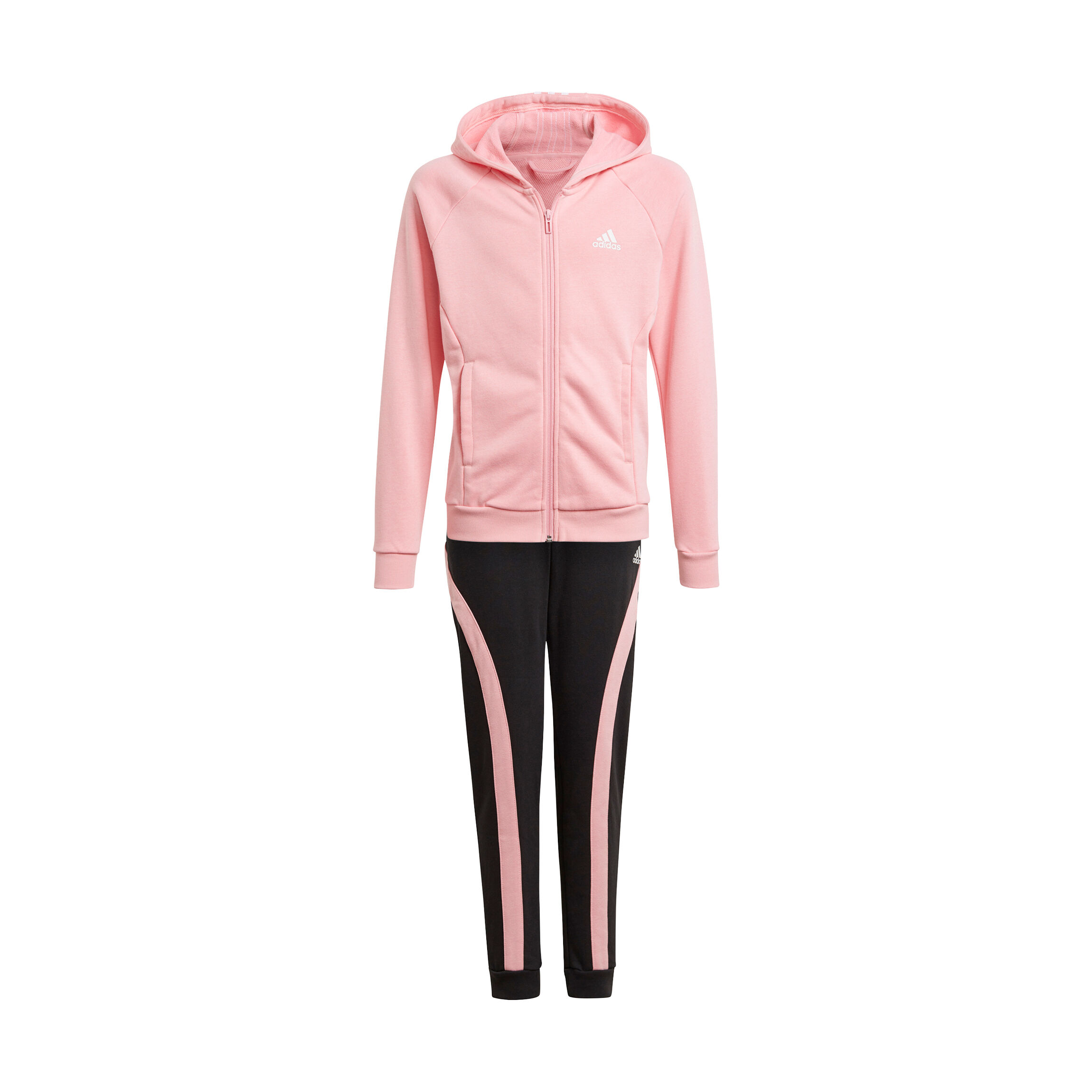 Hoodes Cotton Trainingsanzug Madchen Schwarz Rosa