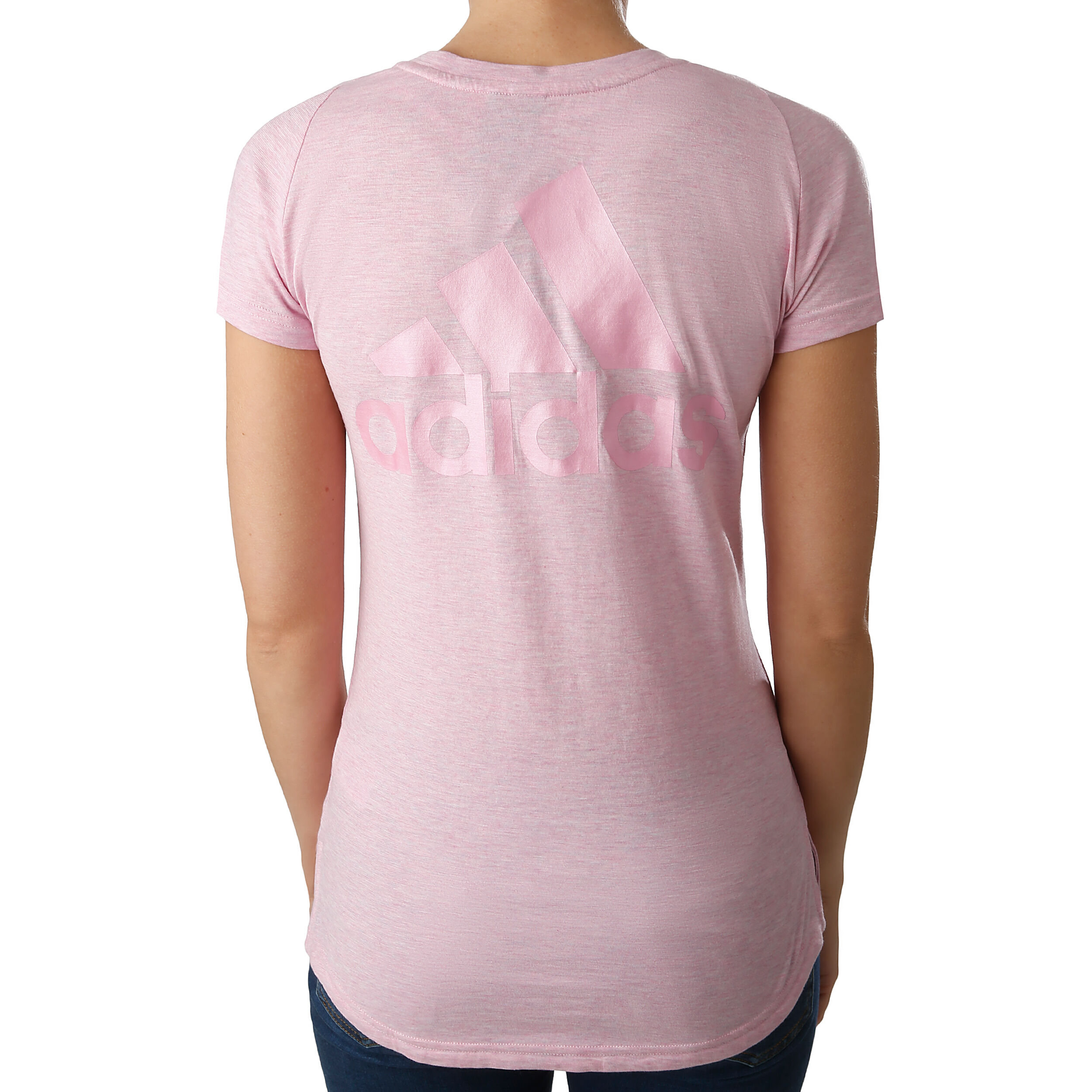 ID Winners V Neck T Shirt Damen Rosa Nude