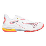 Mizuno Tennisschuhe Mizuno Wave Exceed Tour 6 Sandplatzschuh Damen-Wei&szlig;,Koralle