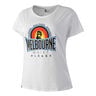 Melbourne Sunrise T-Shirt Damen-Wei&szlig;,Mehrfarbig