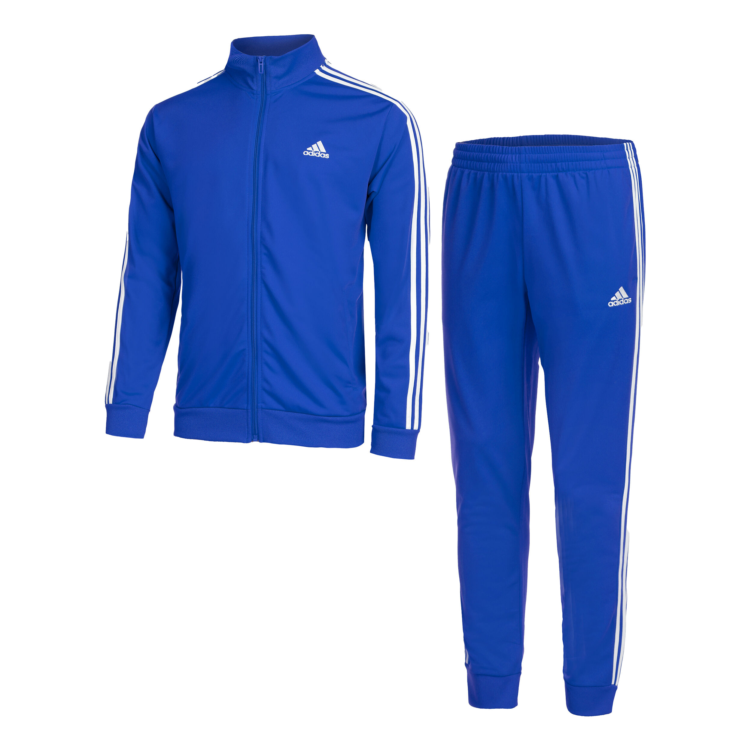 adidas Sportswear Basic 3 Stripes Tricot Trainingsanzug Herren Blau WeiB online kaufen Tennis Point DE