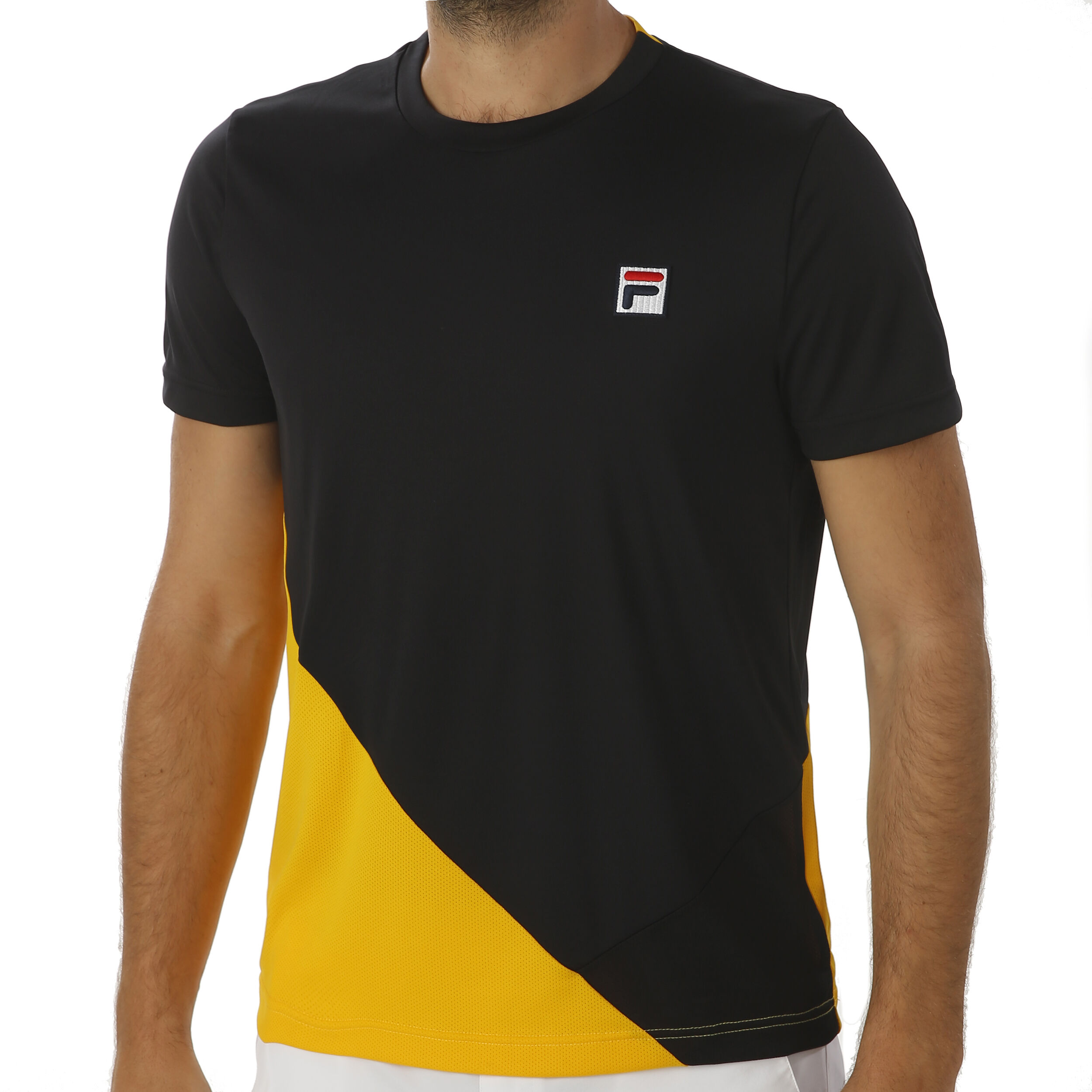 Black and yellow fila shirt clearance