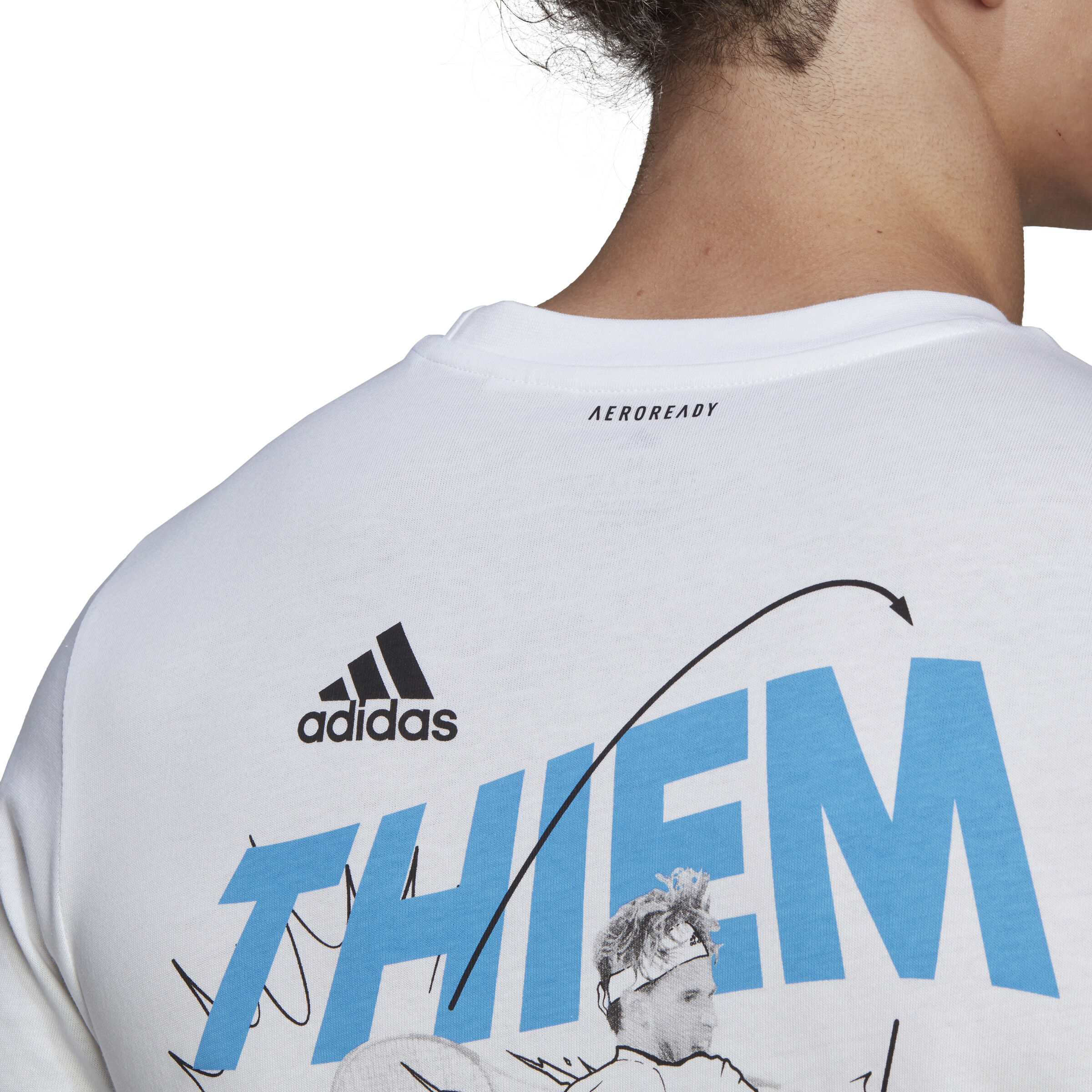 Thiem Graphic T Shirt Herren WeiB