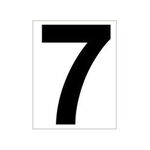 Tegra Platzbedarf Tegra Platzziffer 7 Schild-Wei&szlig;,Schwarz