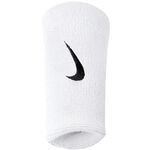 Nike Bekleidung Nike Swoosh Doublewide Schweißband 2er Pack-Weiß,Schwarz