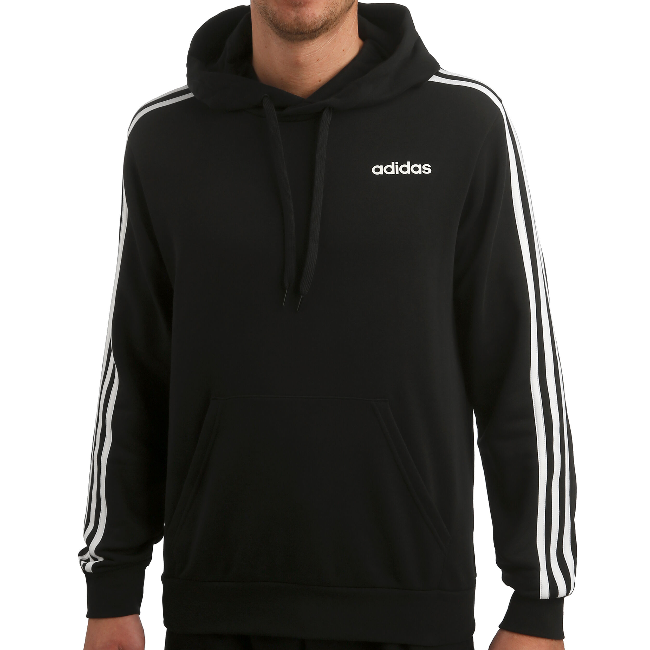 adidas Essentials 3 Stripes French Terry Hoody Herren adidas Mädchen Fleece 3 Streifen Hoodie (SchwarzWeiß, L