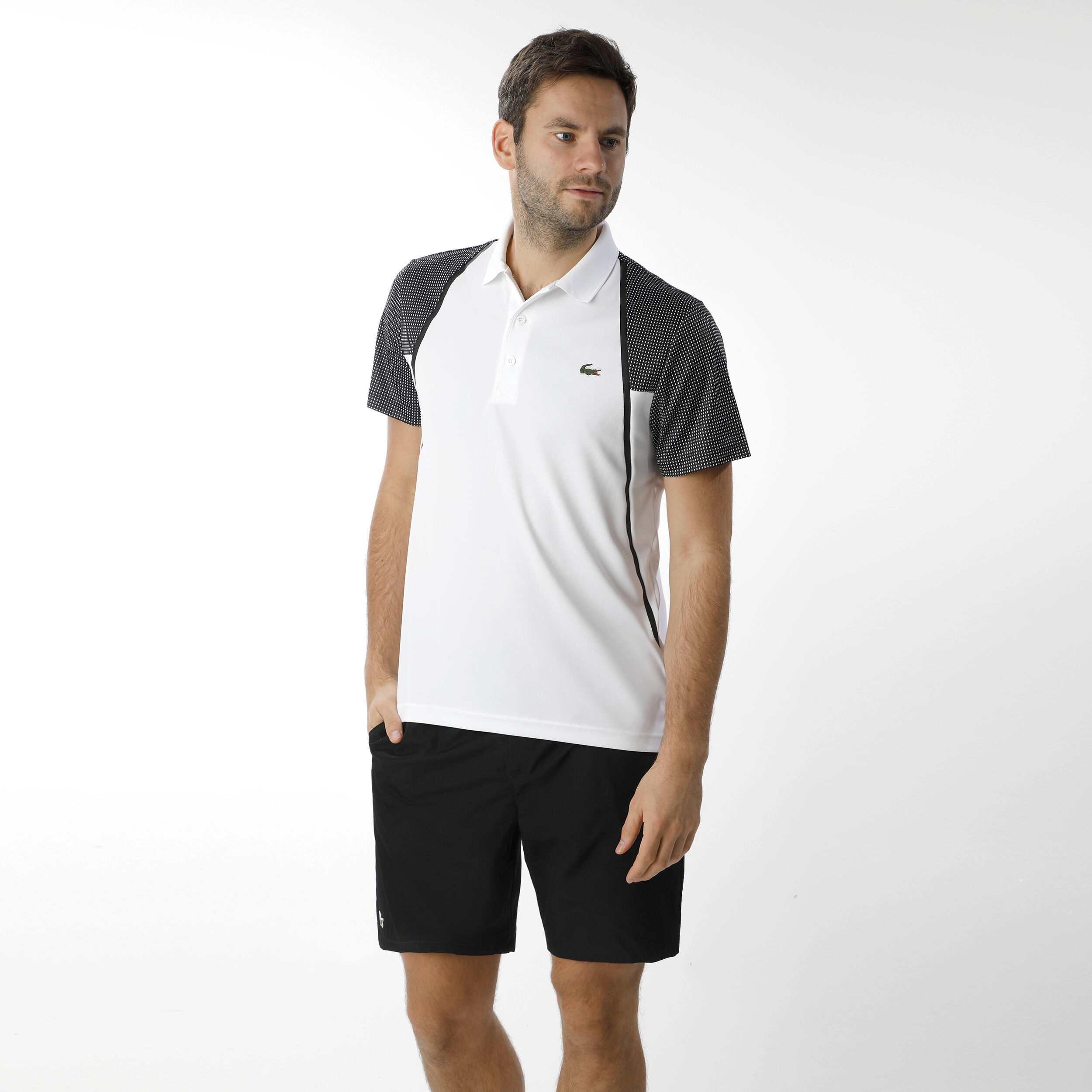 Tennis Shorts Herren Schwarz Wei