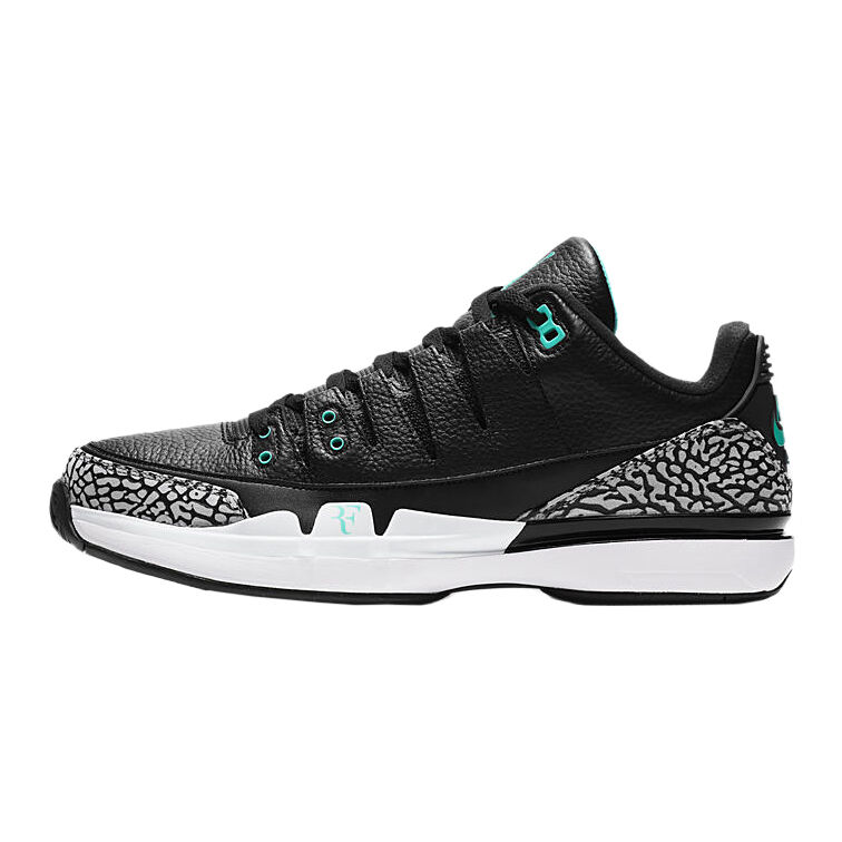 Roger Federer Zoom Vapor Air Jordan 3 Allcourtschuh Herren Schwarz Wei
