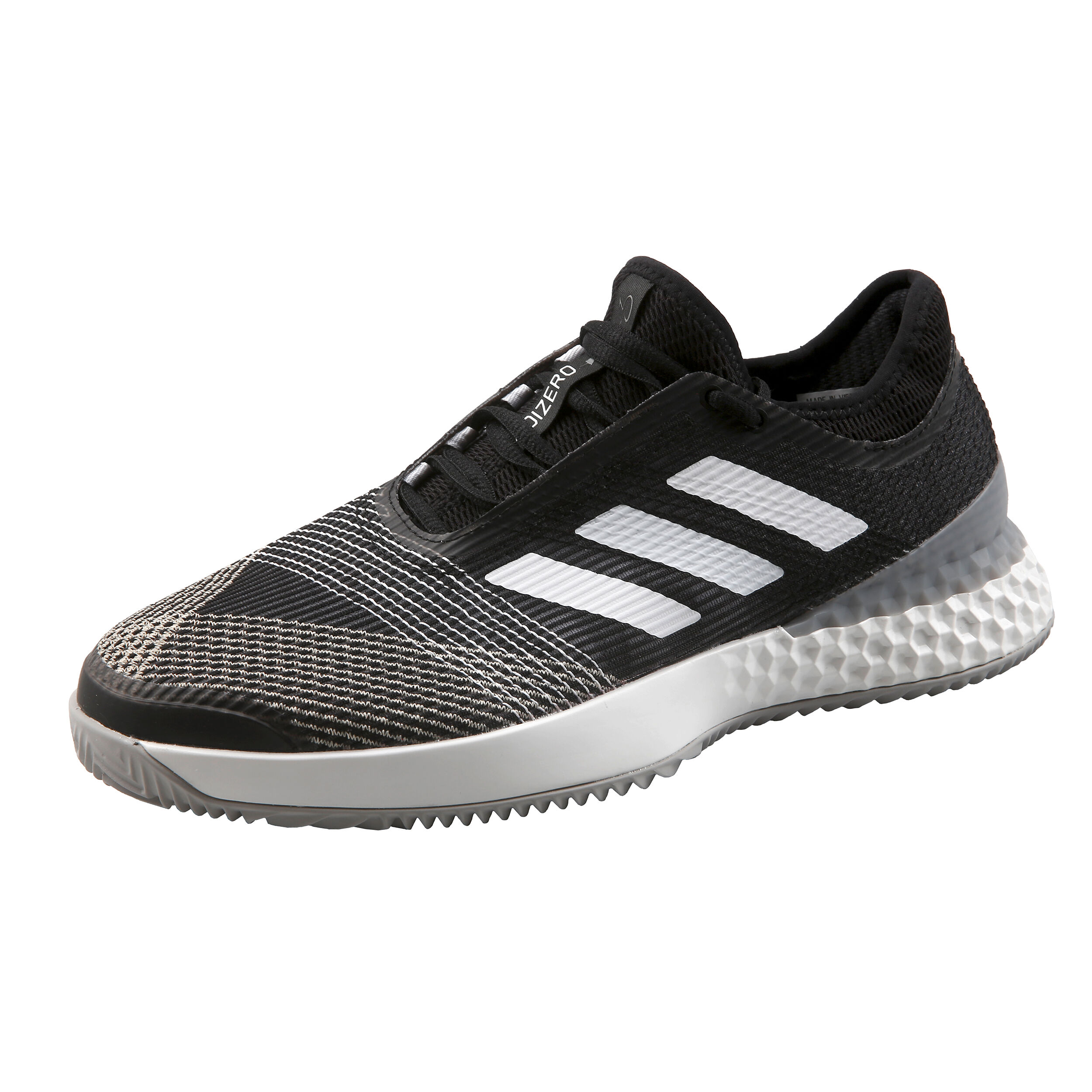 Adizero Ubersonic 3 Clay Sandplatzschuh Herren Schwarz Grau